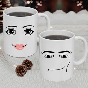 Ly sứ Hài Hước, Cốc Sứ Roblox Face in Mặt Hài Hước, Bựa, Troll