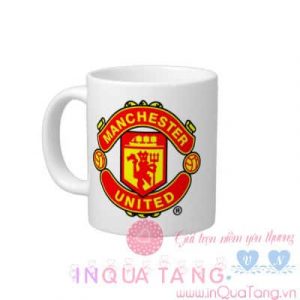 Cốc trắng in logo MU, cốc logo đội Manchester United