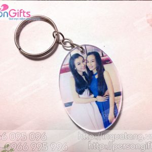 In móc khóa mica, làm móc chìa khóa mica in ảnh Cầu Giấy Hà Nội