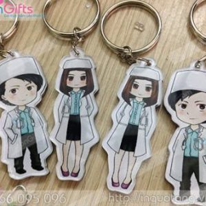 in móc khóa chibi bác sĩ nam nữ đại học y đà nẵng