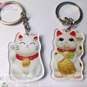 Móc khóa mèo thần tài may mắn phát tài Maneki Neko
