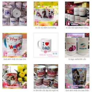 In ảnh lên cốc, in cốc sứ, in cốc thủy tinh giá rẻ nhất Đông Anh