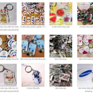 In móc khóa, làm móc khóa mica in ảnh, in logo rẻ đẹp Đông Anh Hà Nội