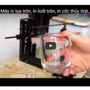 Máy in lụa tròn in cốc thủy tinh in chai lọ tròn