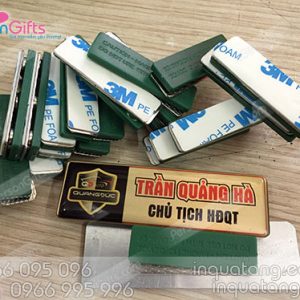 Nam châm gắn làm huy hiệu chữ nhật tròn cài áo