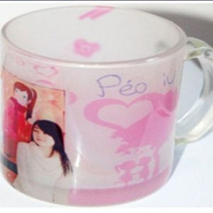 In ảnh lên cốc thủy tinh lòng đục