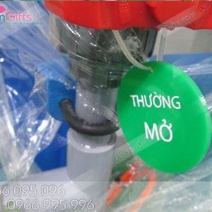 Làm in móc khóa thường đóng thường mở gas nước