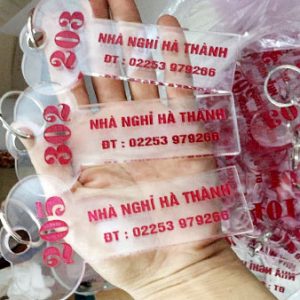 Móc khóa mica nhà nghỉ khách sạn đẹp