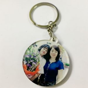 Móc khóa acrylic tròn ảnh gia đình